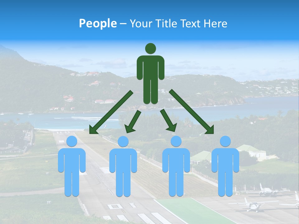 St Barth Airplane Runway PowerPoint Template