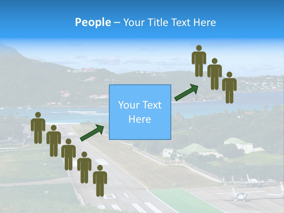 St Barth Airplane Runway PowerPoint Template