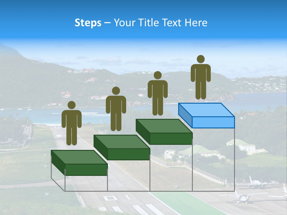 St Barth Airplane Runway PowerPoint Template