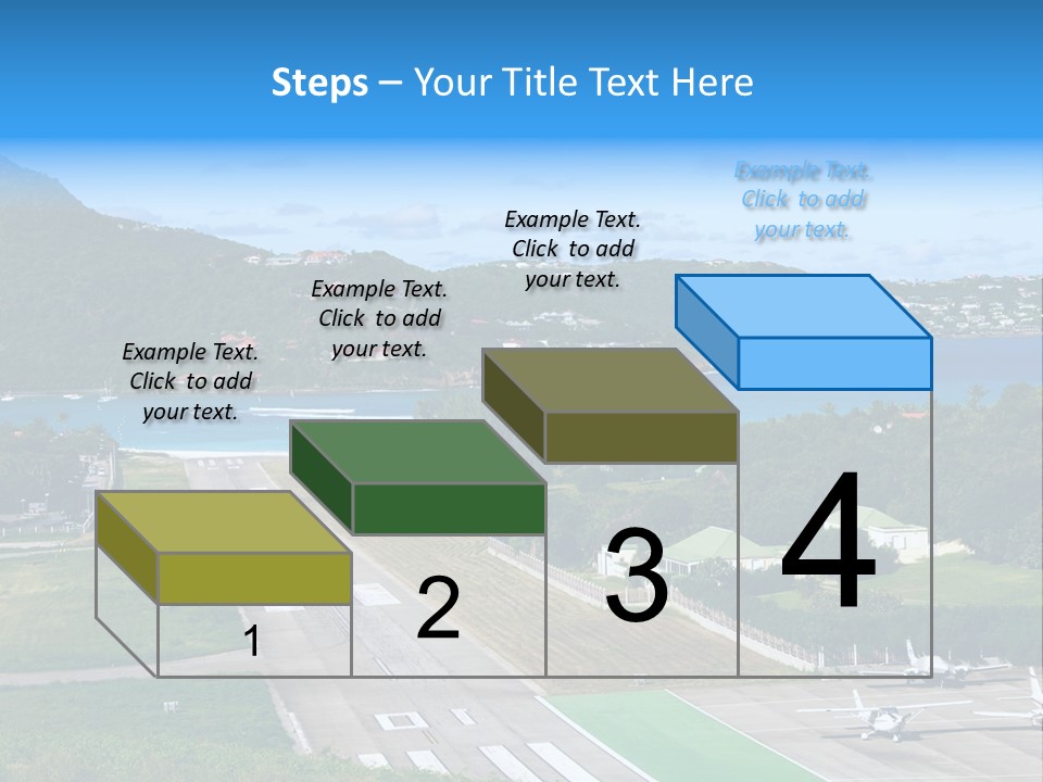 St Barth Airplane Runway PowerPoint Template