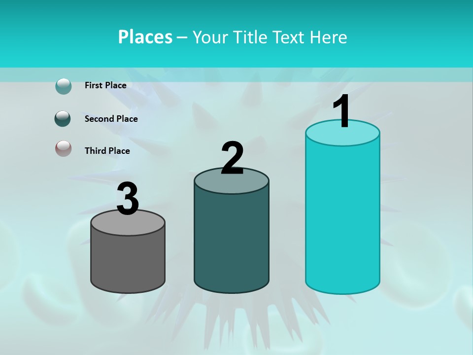 An Image Of A Blue And White Object PowerPoint Template