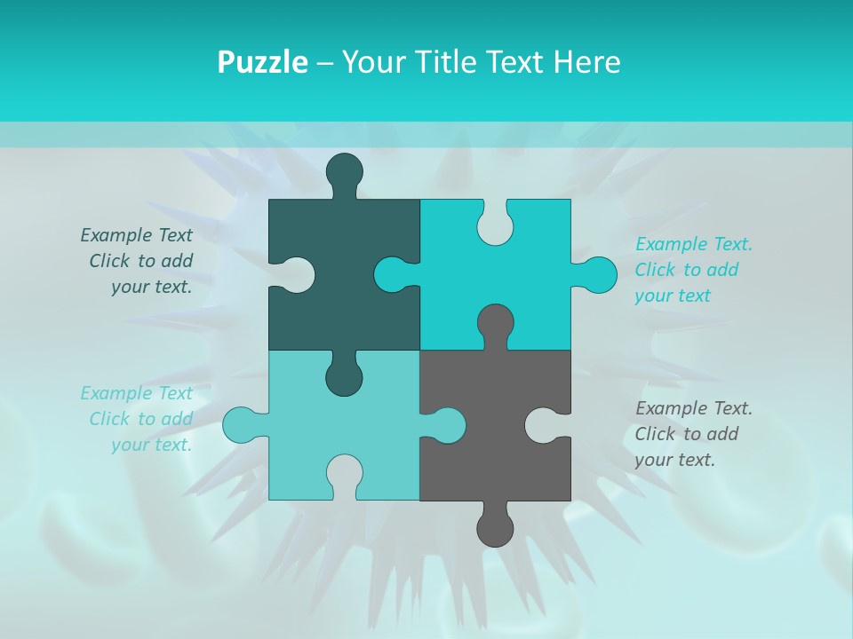 An Image Of A Blue And White Object PowerPoint Template