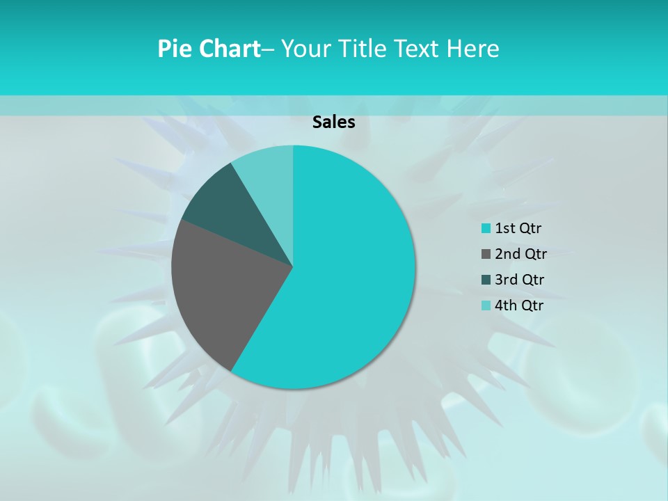 An Image Of A Blue And White Object PowerPoint Template