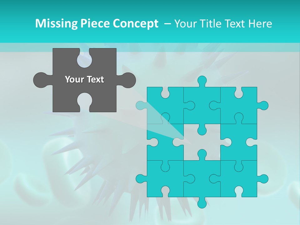 An Image Of A Blue And White Object PowerPoint Template