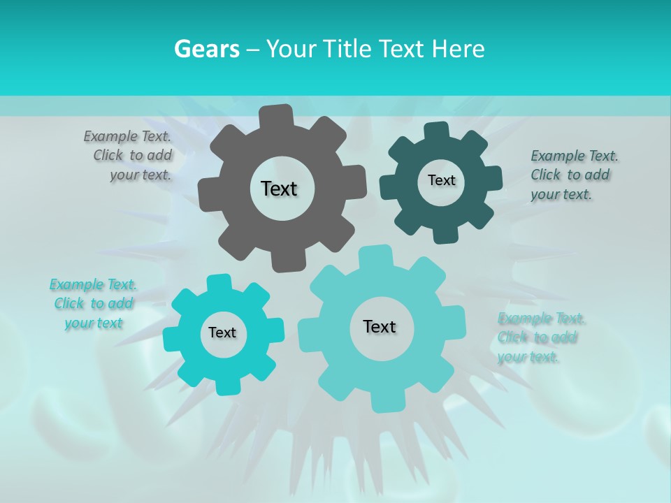 An Image Of A Blue And White Object PowerPoint Template
