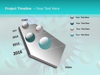 An Image Of A Blue And White Object PowerPoint Template