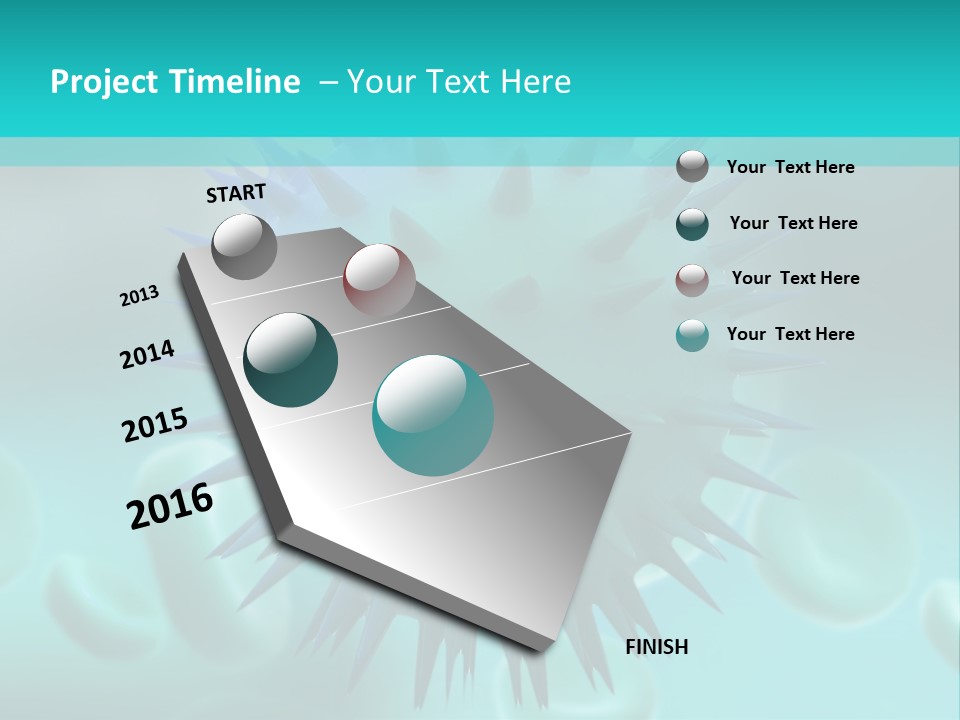 An Image Of A Blue And White Object PowerPoint Template