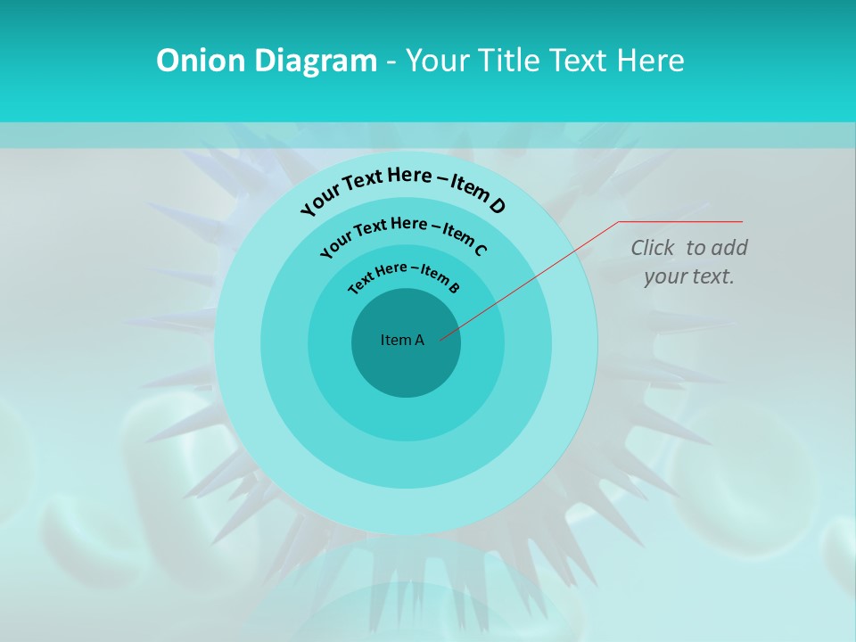 An Image Of A Blue And White Object PowerPoint Template