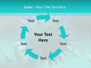 An Image Of A Blue And White Object PowerPoint Template