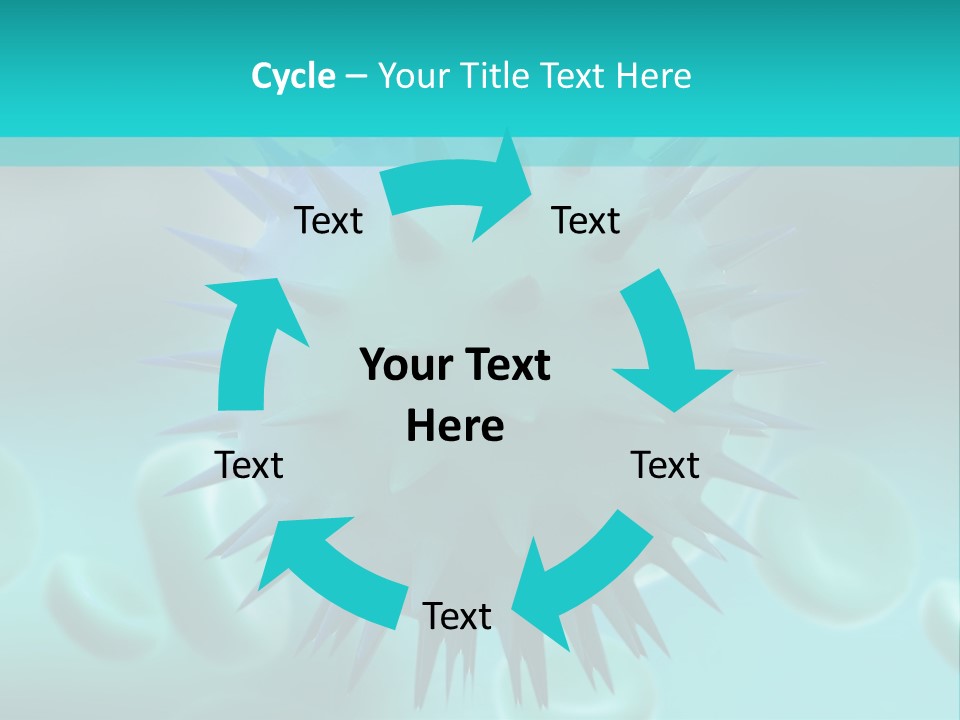 An Image Of A Blue And White Object PowerPoint Template