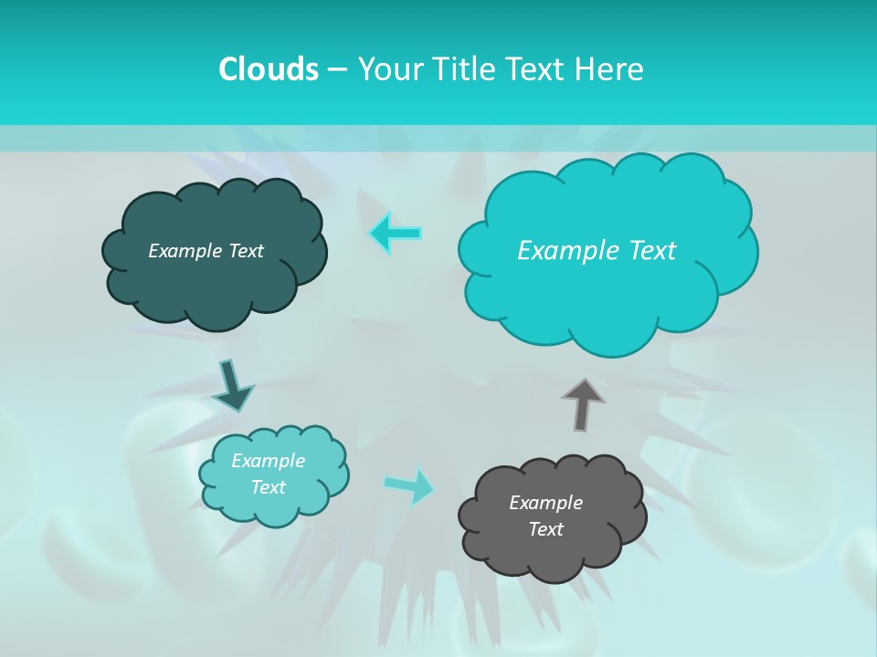 An Image Of A Blue And White Object PowerPoint Template