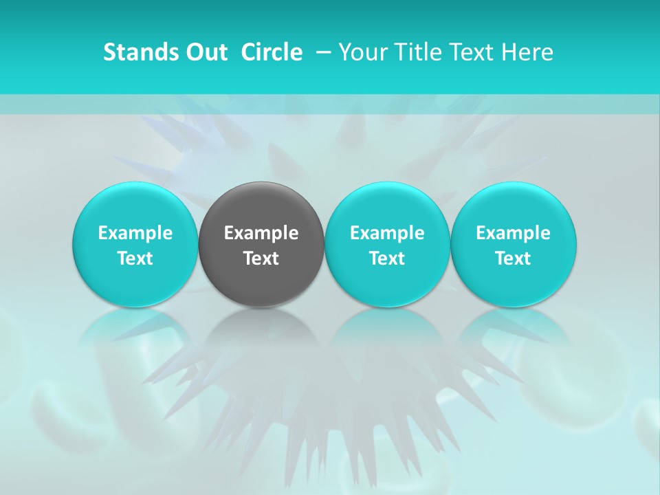 An Image Of A Blue And White Object PowerPoint Template