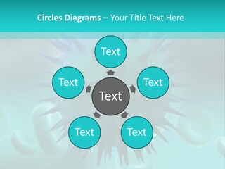 An Image Of A Blue And White Object PowerPoint Template