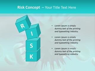 An Image Of A Blue And White Object PowerPoint Template