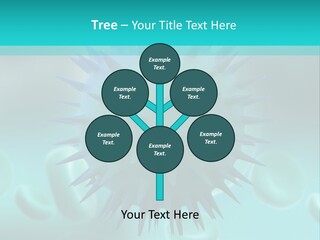 An Image Of A Blue And White Object PowerPoint Template