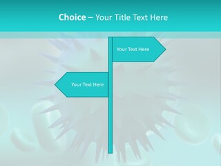 An Image Of A Blue And White Object PowerPoint Template