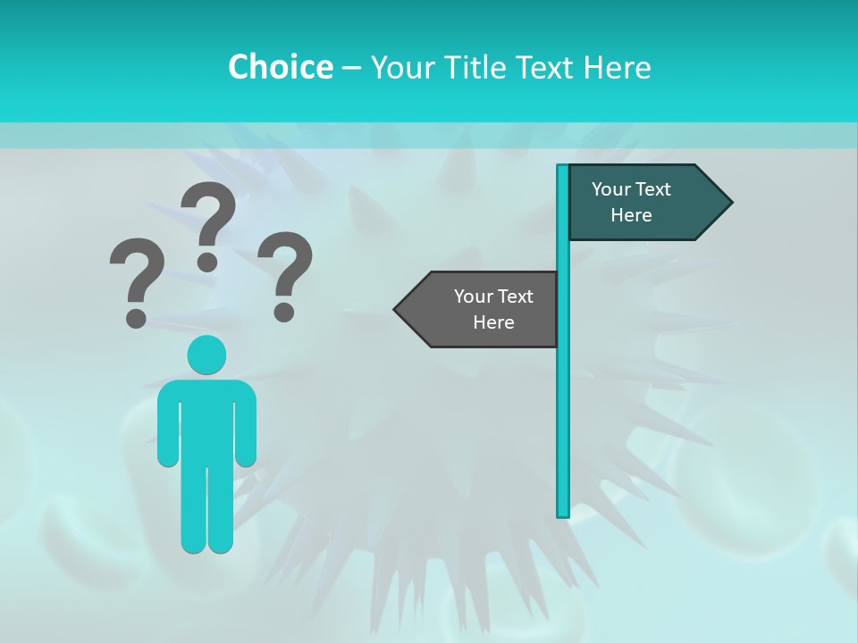 An Image Of A Blue And White Object PowerPoint Template