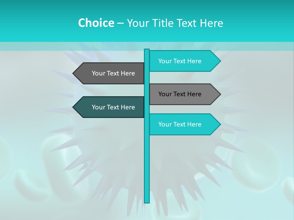 An Image Of A Blue And White Object PowerPoint Template