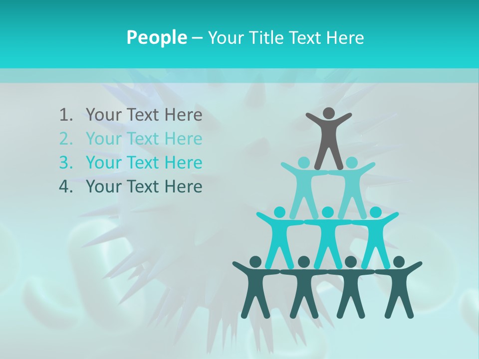 An Image Of A Blue And White Object PowerPoint Template