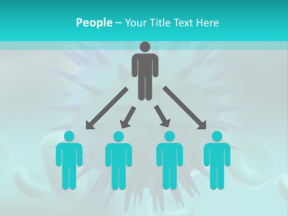 An Image Of A Blue And White Object PowerPoint Template