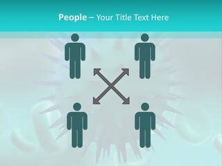 An Image Of A Blue And White Object PowerPoint Template