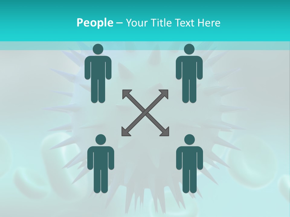 An Image Of A Blue And White Object PowerPoint Template