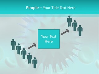 An Image Of A Blue And White Object PowerPoint Template