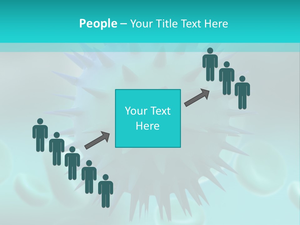 An Image Of A Blue And White Object PowerPoint Template