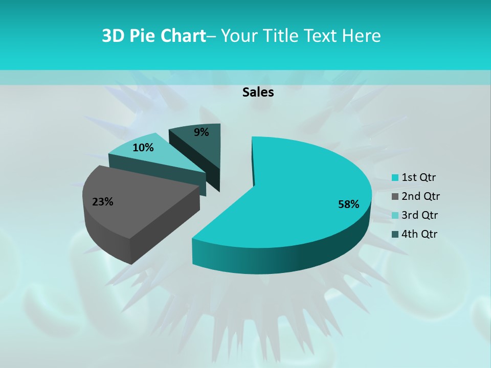 An Image Of A Blue And White Object PowerPoint Template
