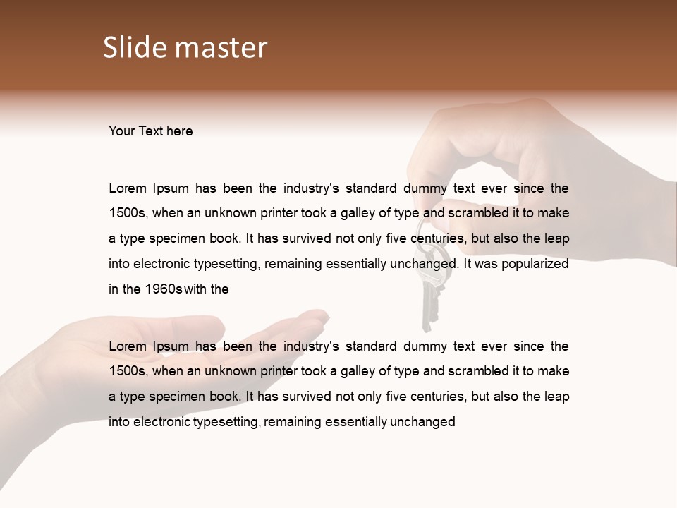 Loan Cloud Hand PowerPoint Template