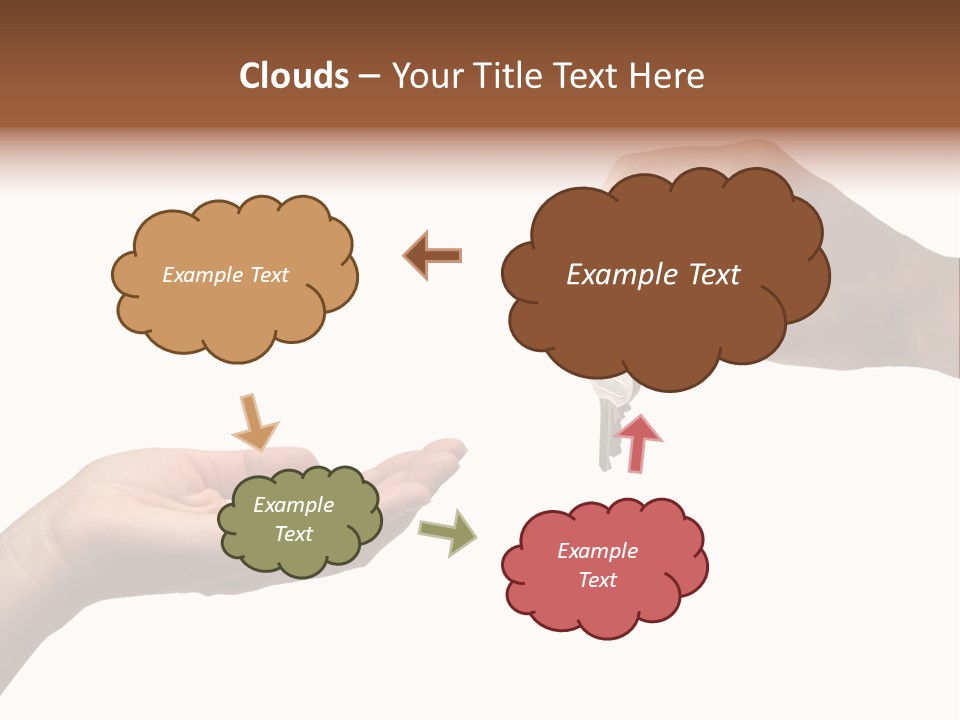 Loan Cloud Hand PowerPoint Template