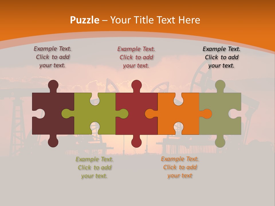 Sunset Kazakhstan Sun PowerPoint Template