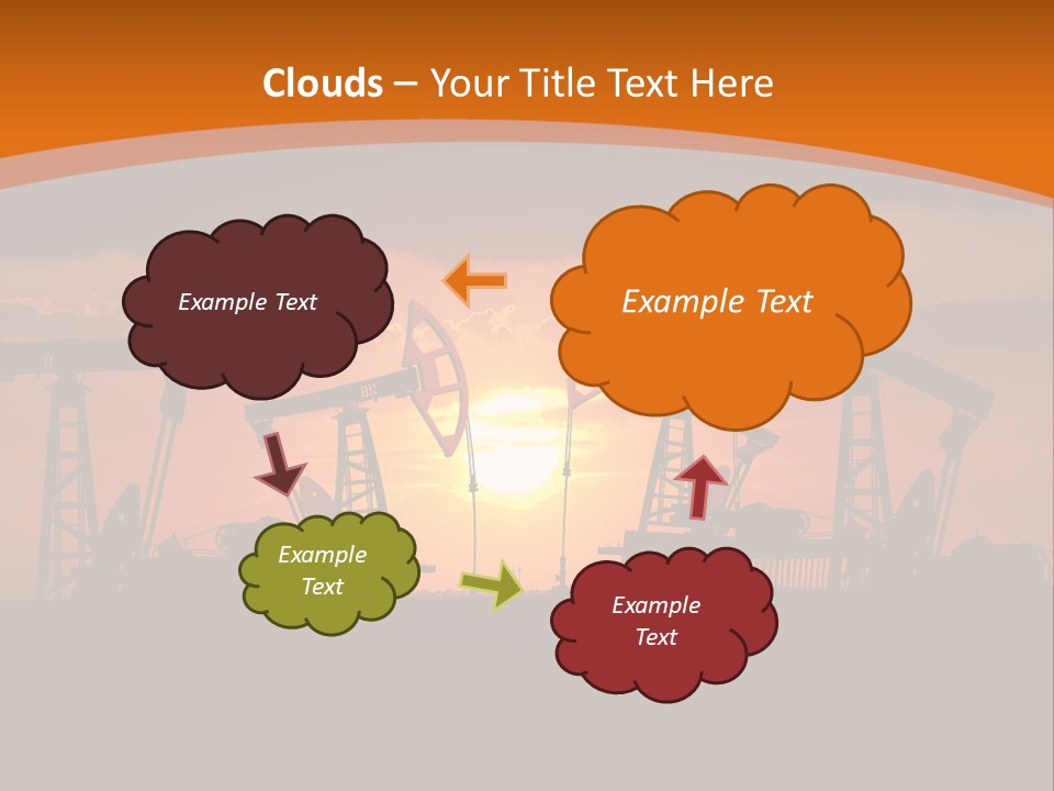 Sunset Kazakhstan Sun PowerPoint Template