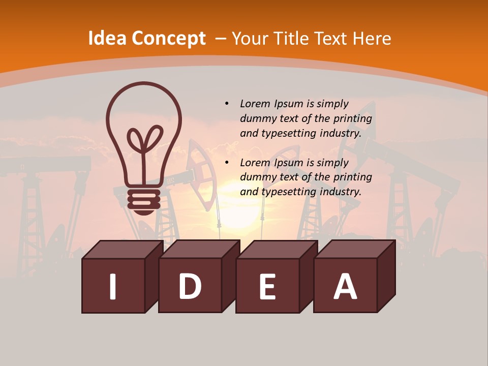 Sunset Kazakhstan Sun PowerPoint Template