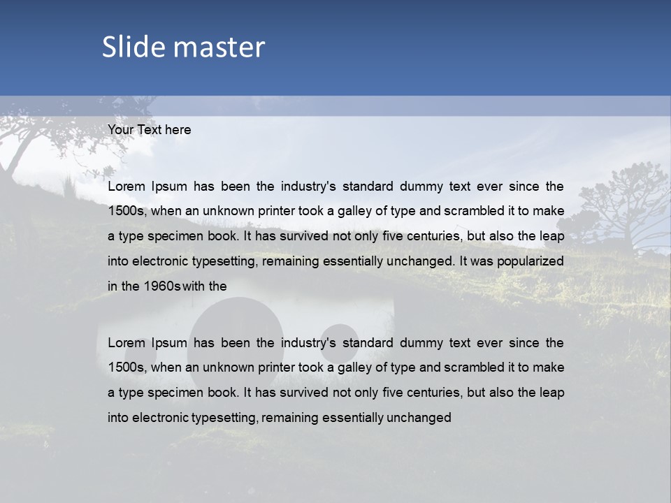 Hobbiton Sky View PowerPoint Template