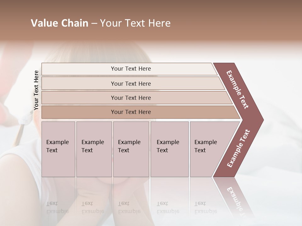 A Little Girl Laying On A Bed With Her Hands On Her Face PowerPoint Template