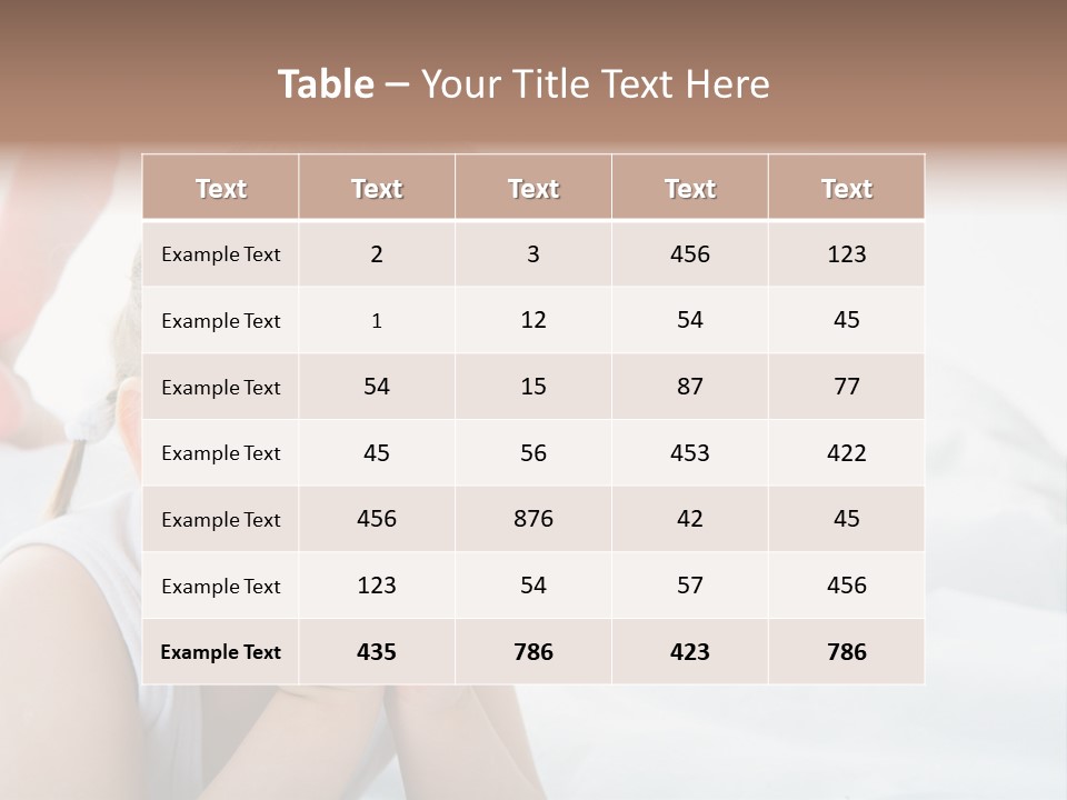 A Little Girl Laying On A Bed With Her Hands On Her Face PowerPoint Template