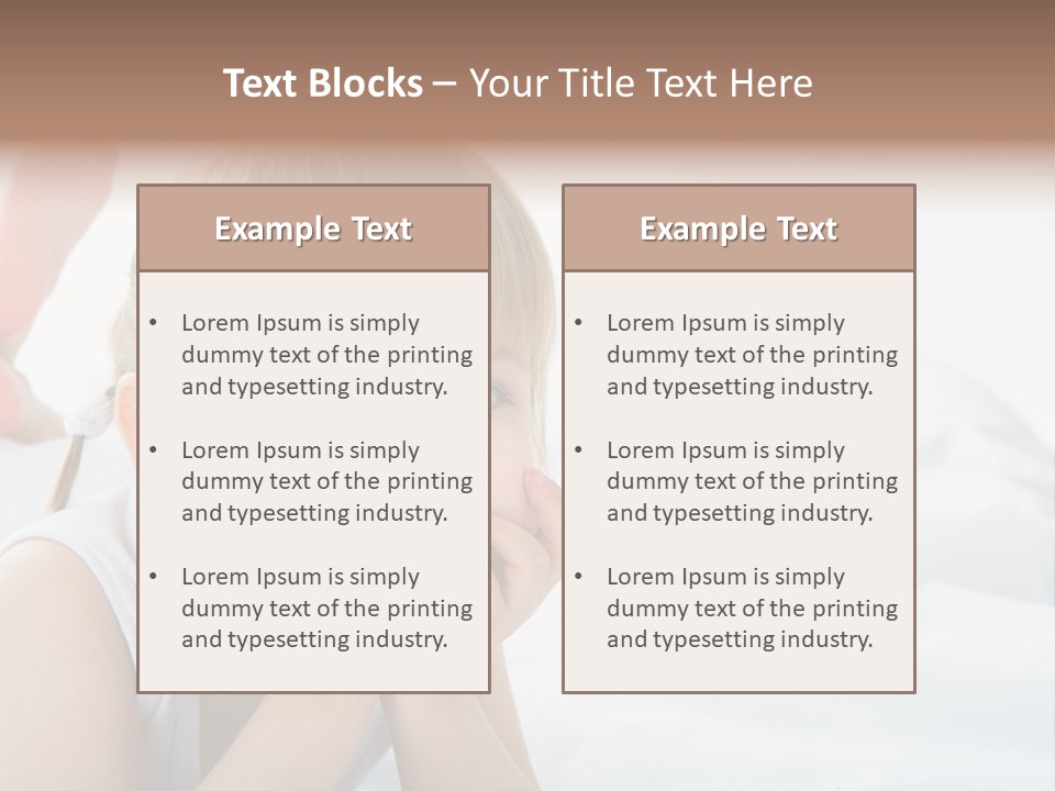 A Little Girl Laying On A Bed With Her Hands On Her Face PowerPoint Template