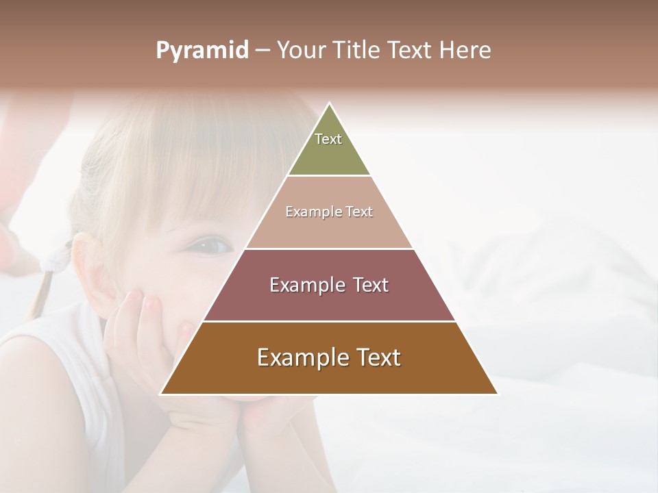 A Little Girl Laying On A Bed With Her Hands On Her Face PowerPoint Template