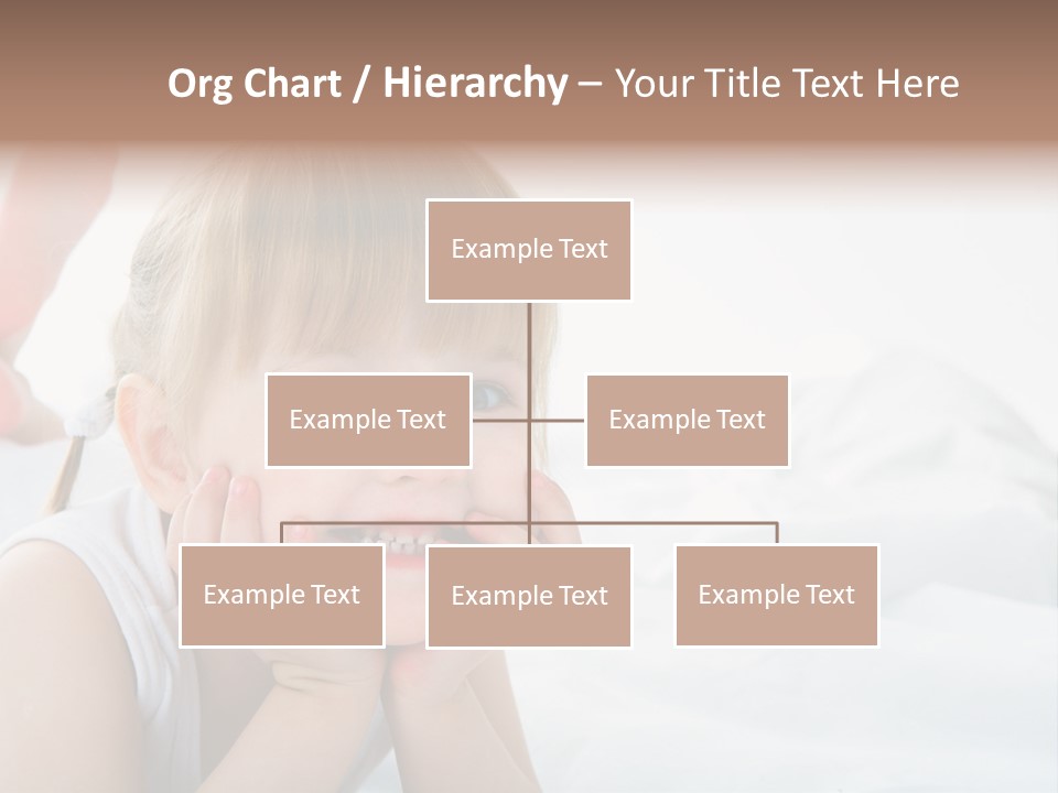 A Little Girl Laying On A Bed With Her Hands On Her Face PowerPoint Template