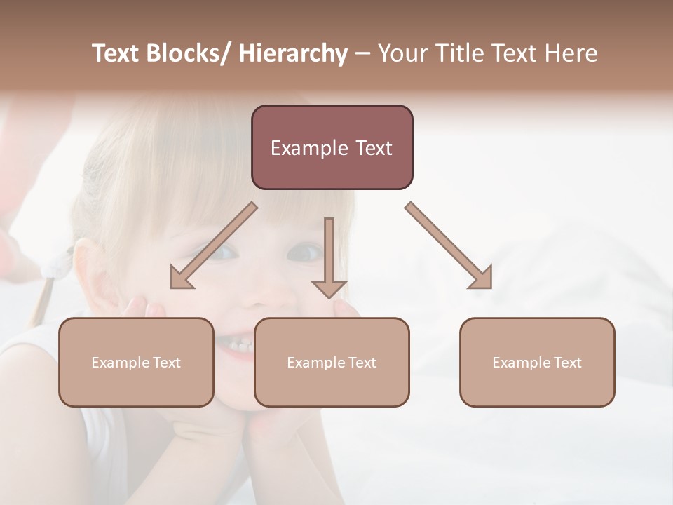 A Little Girl Laying On A Bed With Her Hands On Her Face PowerPoint Template