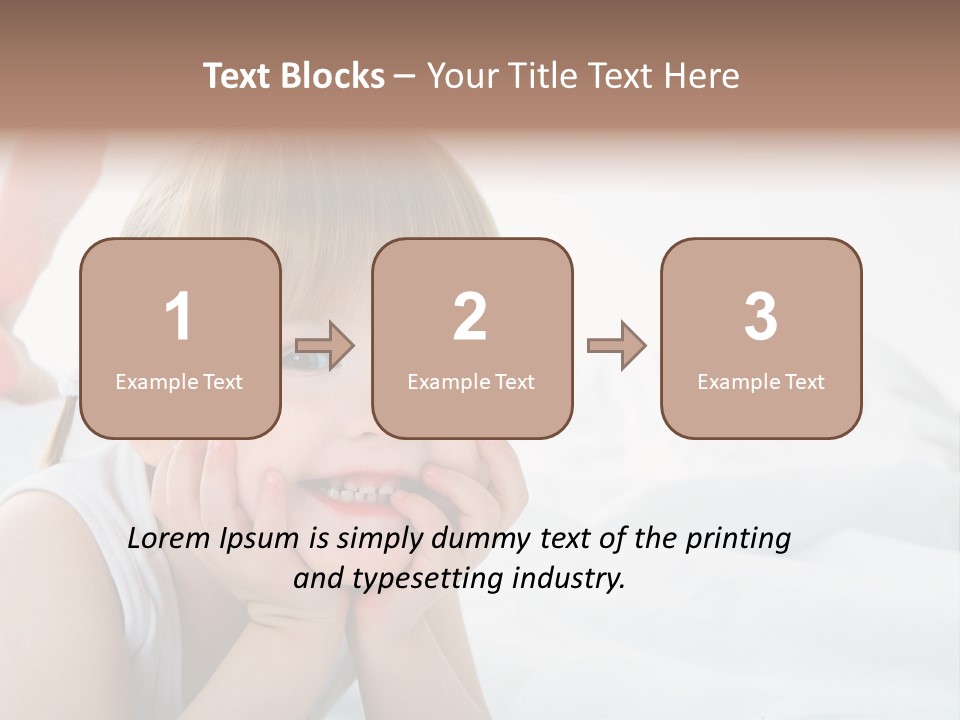 A Little Girl Laying On A Bed With Her Hands On Her Face PowerPoint Template