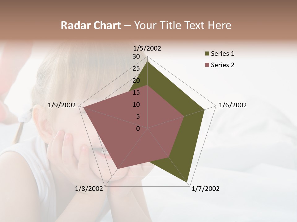 A Little Girl Laying On A Bed With Her Hands On Her Face PowerPoint Template