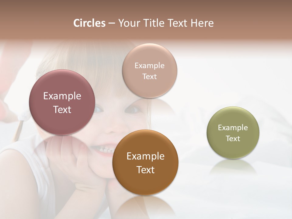 A Little Girl Laying On A Bed With Her Hands On Her Face PowerPoint Template