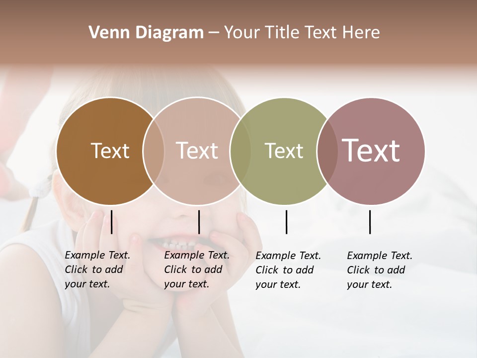 A Little Girl Laying On A Bed With Her Hands On Her Face PowerPoint Template