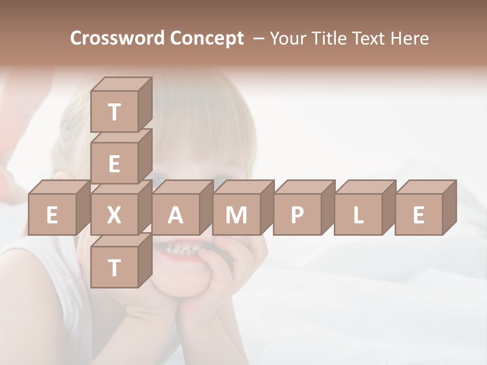 A Little Girl Laying On A Bed With Her Hands On Her Face PowerPoint Template