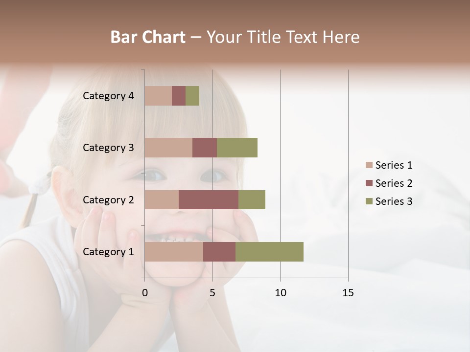 A Little Girl Laying On A Bed With Her Hands On Her Face PowerPoint Template