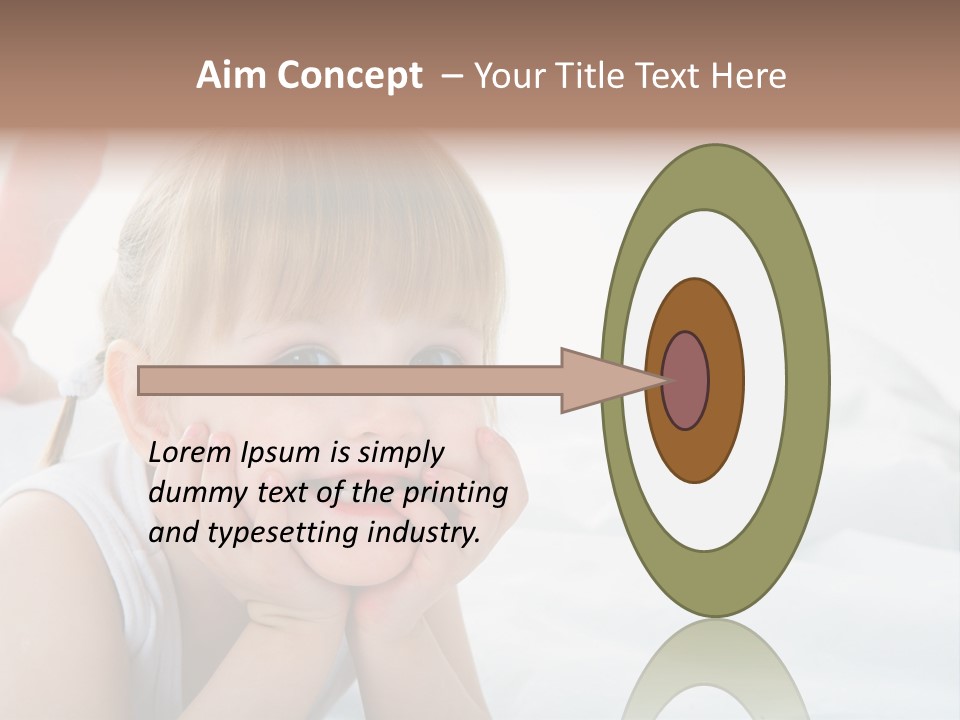 A Little Girl Laying On A Bed With Her Hands On Her Face PowerPoint Template