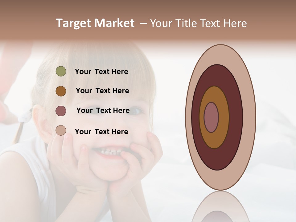 A Little Girl Laying On A Bed With Her Hands On Her Face PowerPoint Template