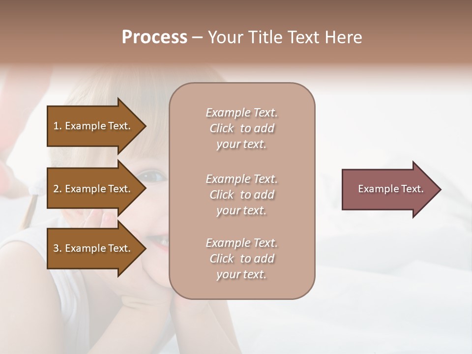 A Little Girl Laying On A Bed With Her Hands On Her Face PowerPoint Template